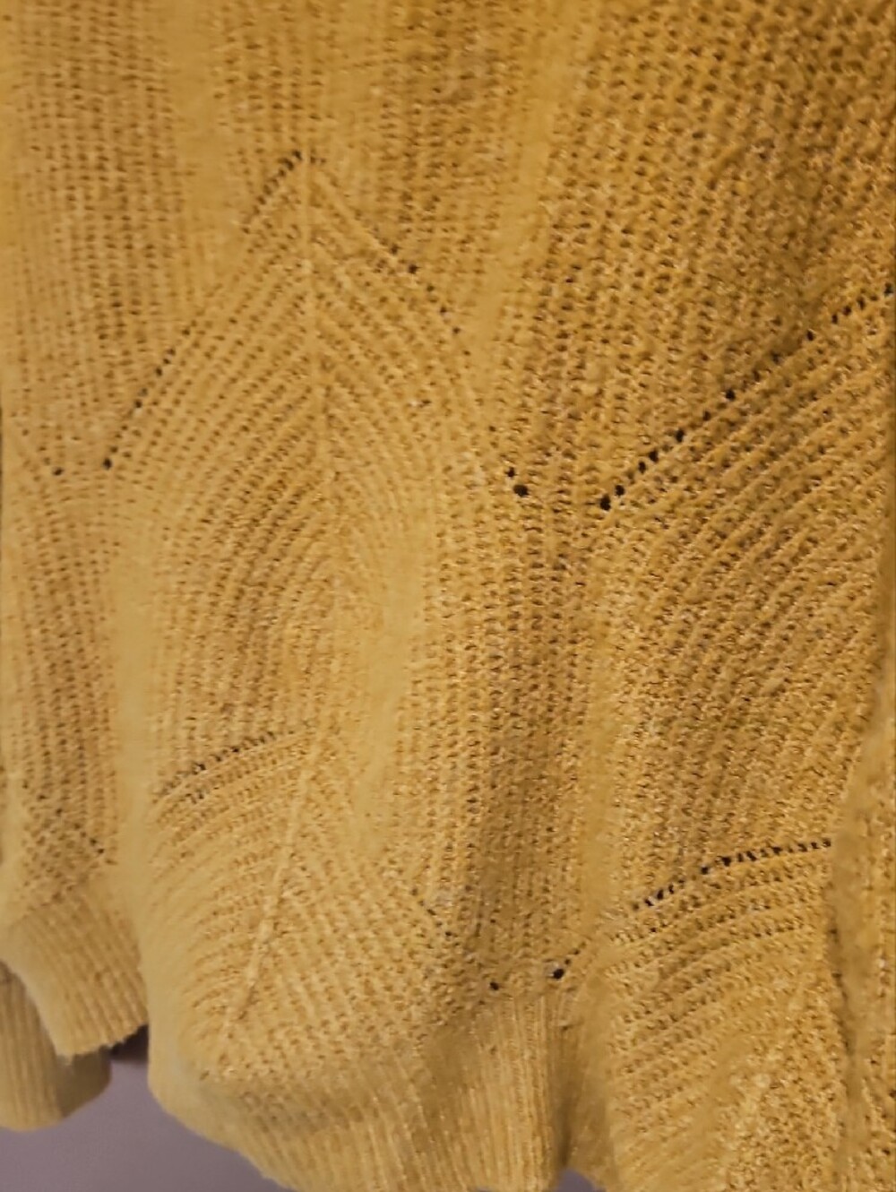 Pink Rose Mustard V-Neck Sweater with Crisscross Back - Picture 2 of 5